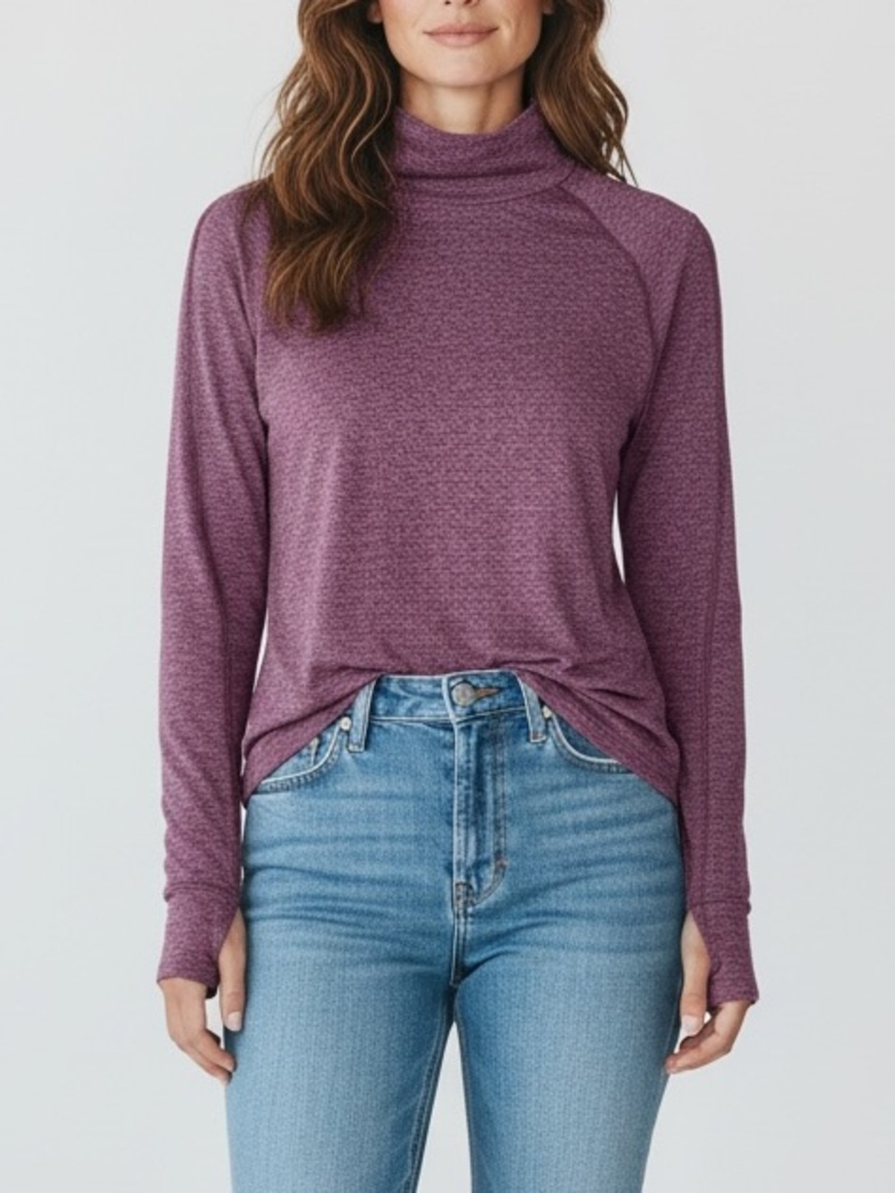 lululemon Ready To Rulu Turtleneck Long Sleeve Heather Red